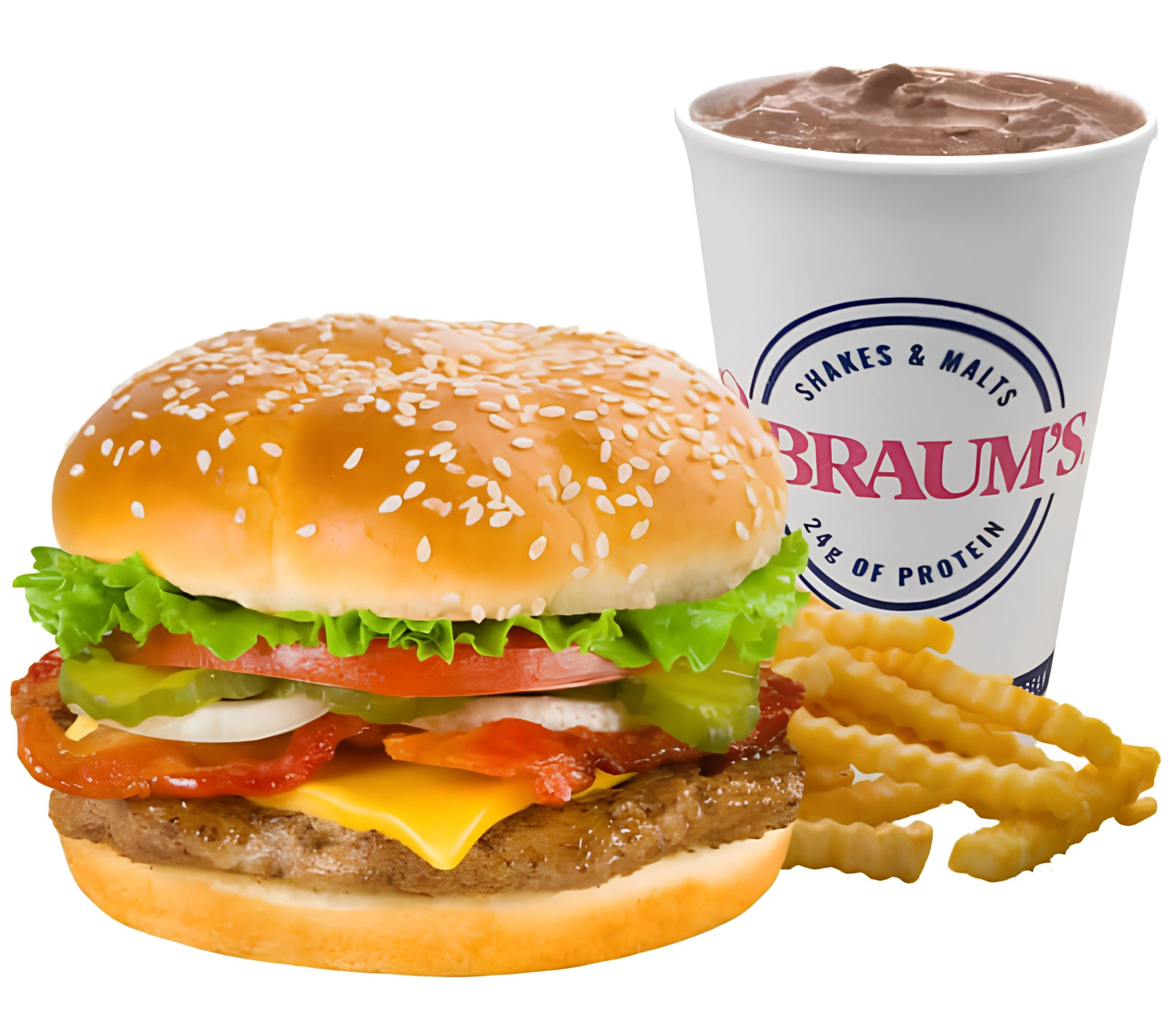 1/4 Lb. Bacon Cheeseburger Combo #5 – Braum’s menu