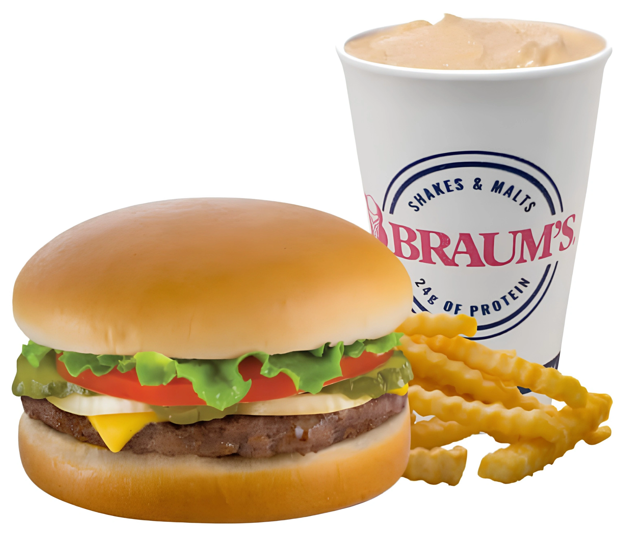 1/6 Deluxe Cheeseburger Combo #12 – Braum’s menu