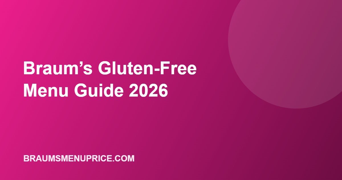 Braum’s gluten-free menu