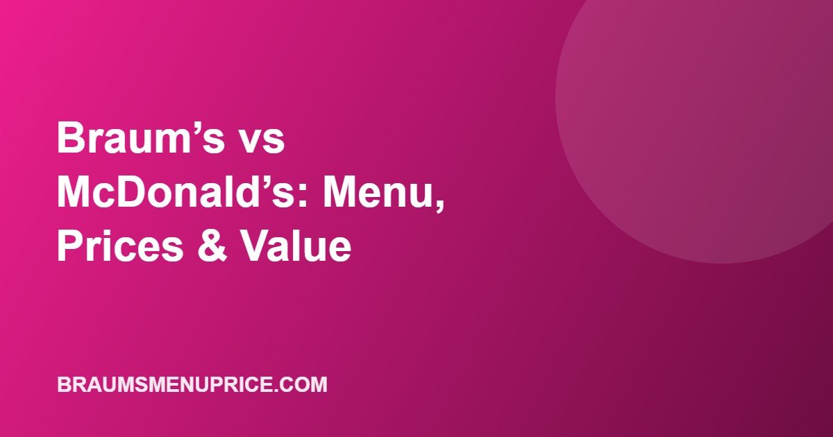 Braum’s vs McDonald’s